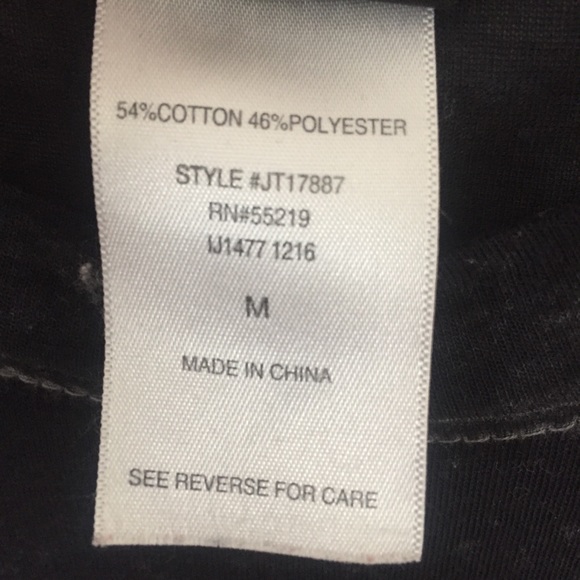 MODERN LUX Peace Sign Graphic Tee Black Hamsa M - Picture 4 of 7